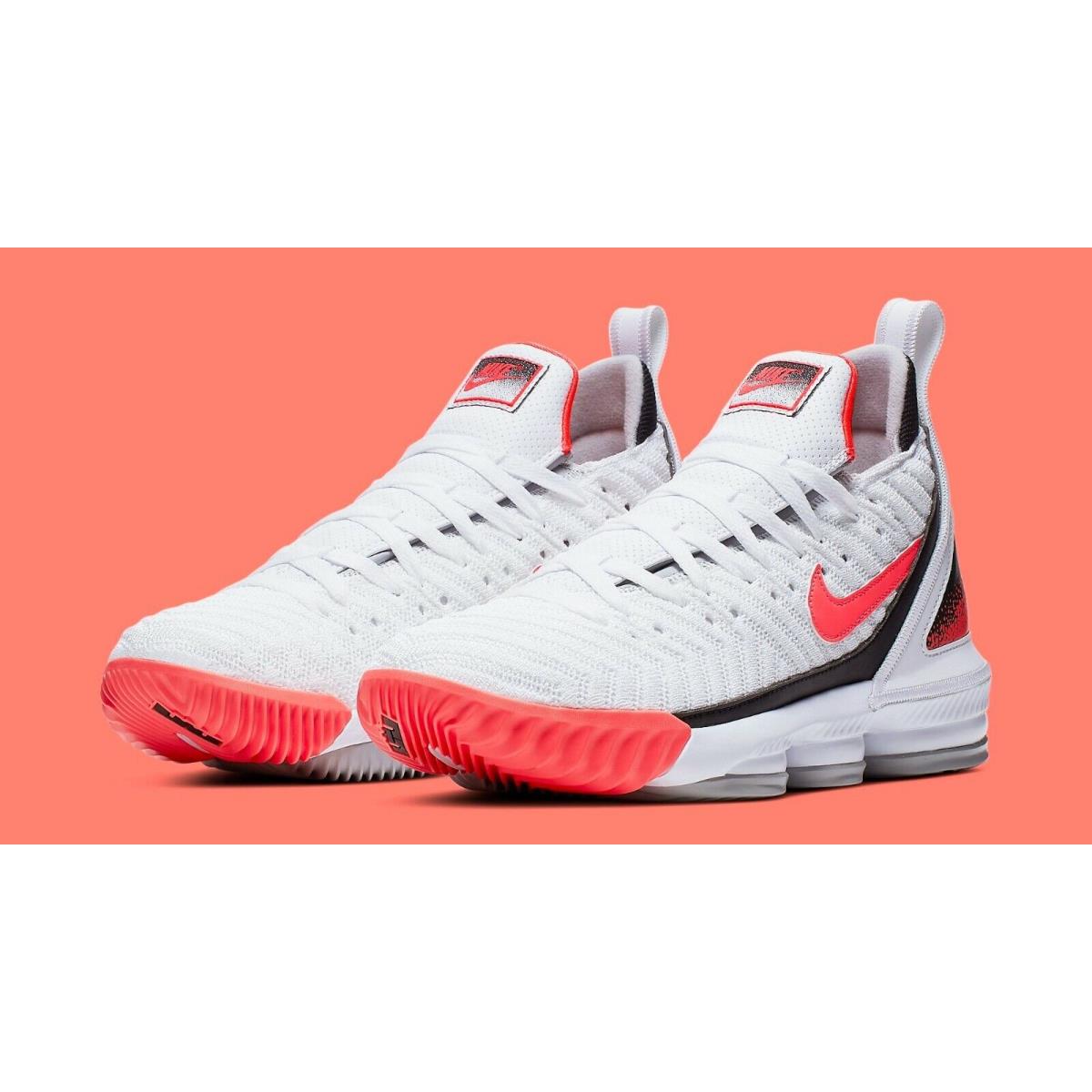 Nike Lebron Xvi 16 Hot Lava Size 16. Tech Challenge CI1521-100 White Black Pink