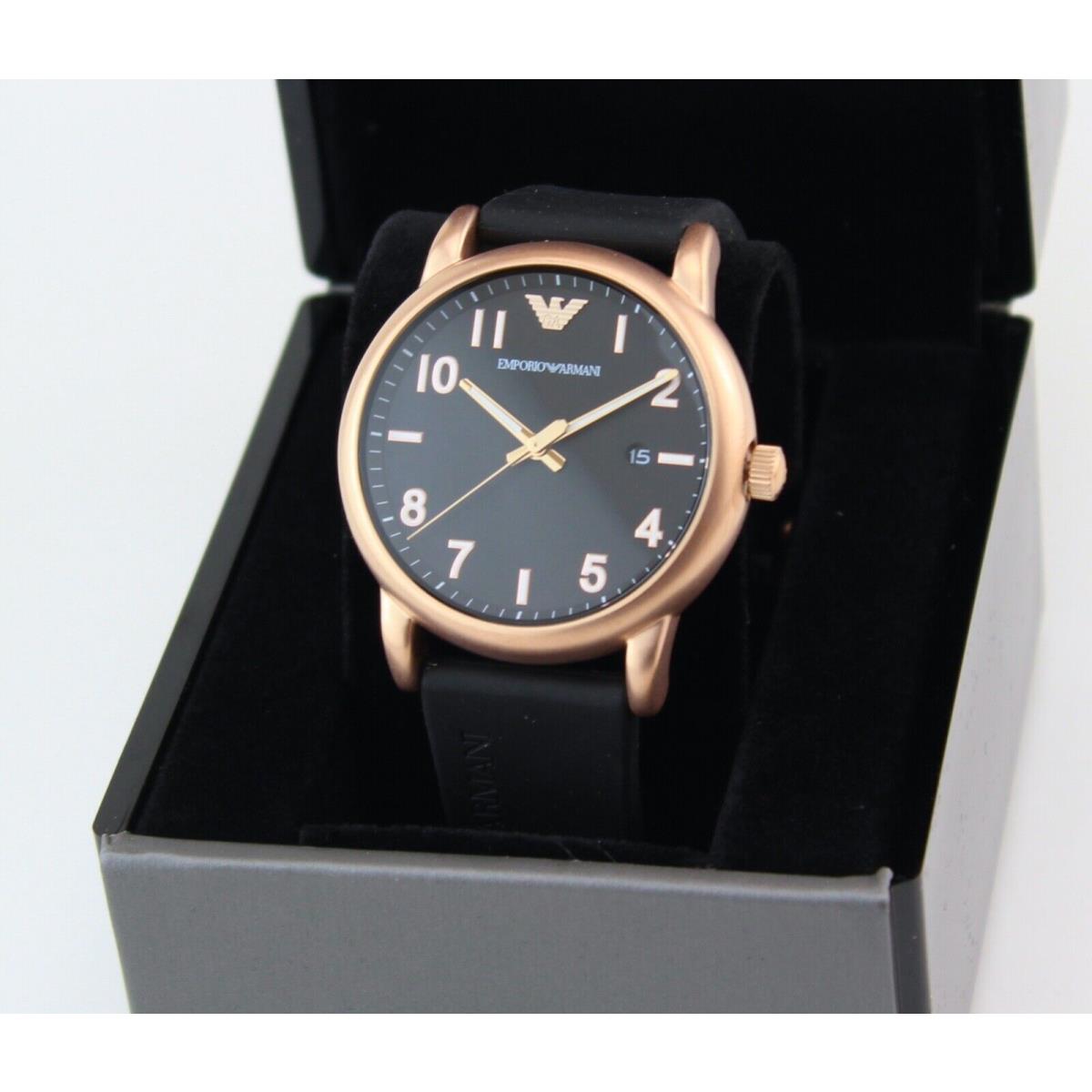 Emporio Armani Luigi Beta Rose Gold Black Men`s AR11097 Watch