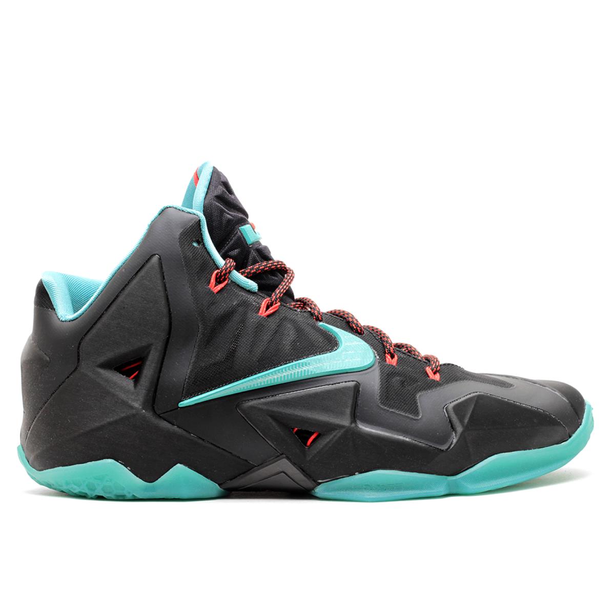 Nike Lebron XI 11 Size 10.5. Black Diffused Jade Red. 616175-004. XV Xvi