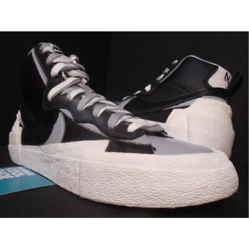 Nike Dunk SB Blazer Mid / Sacai Black Wolf Grey White Waffle BV0072-002 8