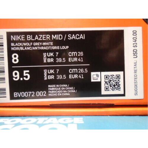 Nike shoes Blazer Mid SACAI - Black 7