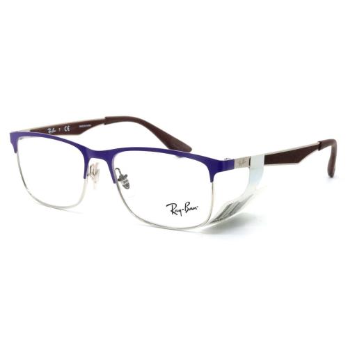 Ray-ban Junior Girls RB1052 4056 Purple Silver Rectangular Eyeglasses 49-15-130 - Purple, Silver Frame