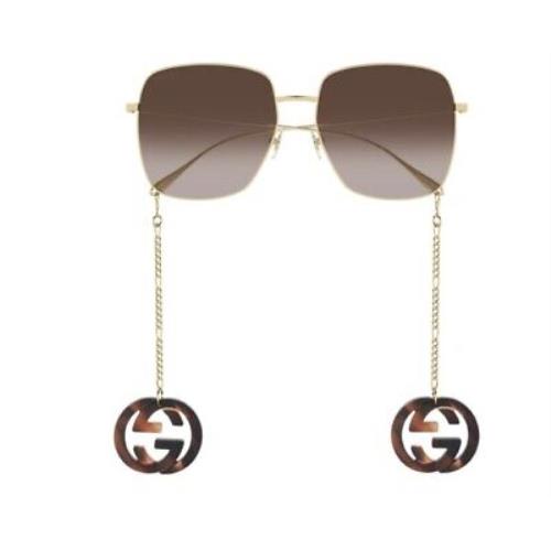 Gucci sunglasses  - Frame: Gold, Lens: Shiny Brown 5