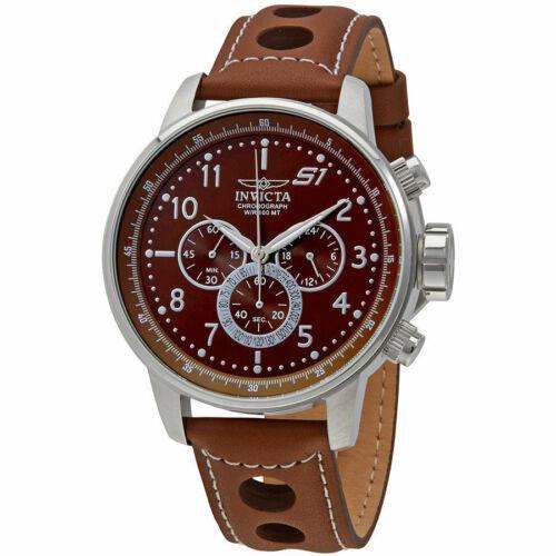 Invicta 25726 S1 Rally Chronograph Brown Dial Mens Watch - Brown Dial, Brown Band, Steel Bezel