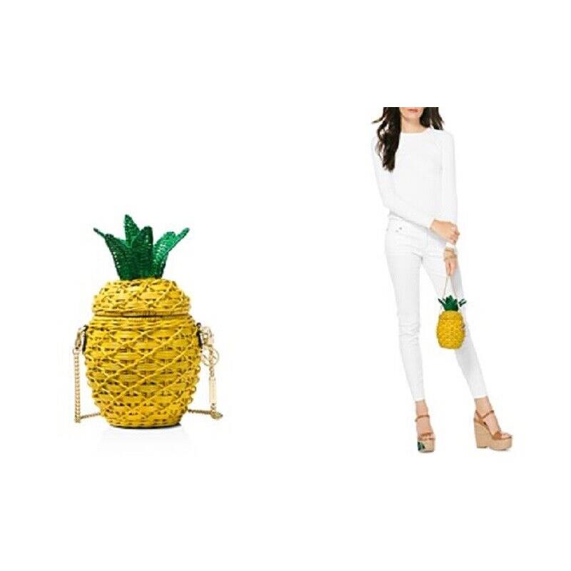 Michael Kors MK Novelty Straw Wicker Nouveau Pineapple Crossbody