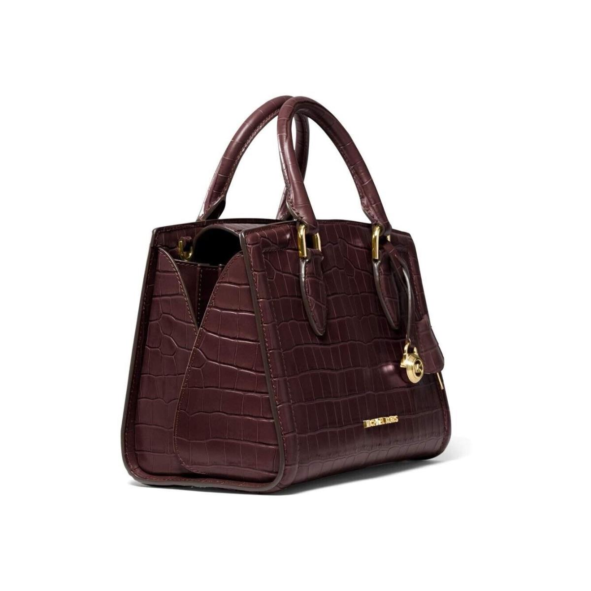 Michael Kors Women`s Zoe Medium Crocodile Embossed Leather Satchel