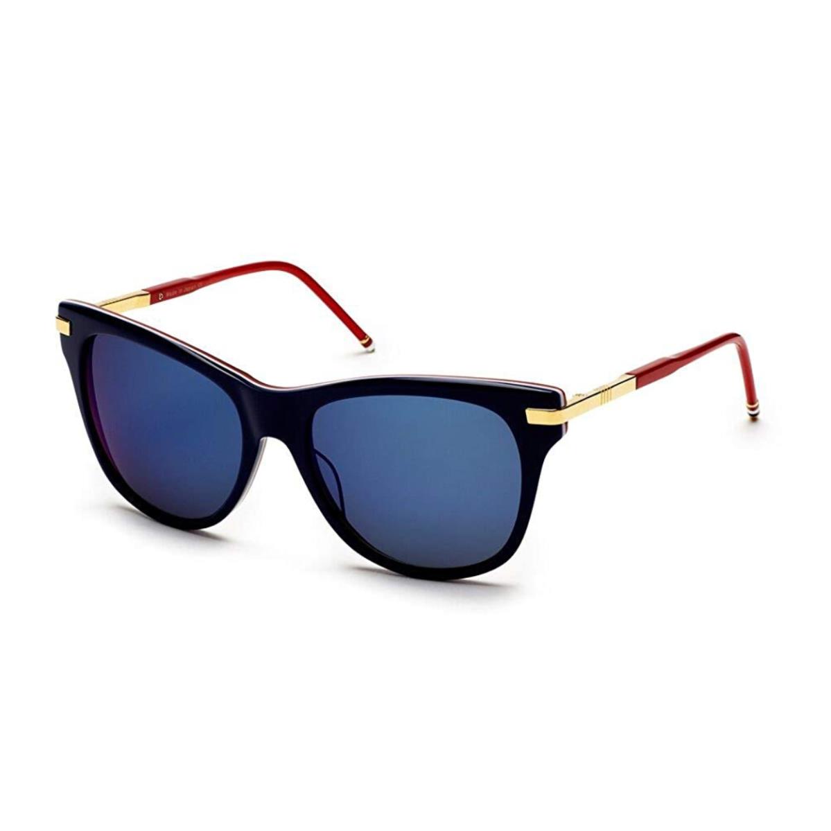 Thom Browne Sunglases Navy / Gold / Red Frame TB-506-C-NVY-GLD-56 Blue Lsns