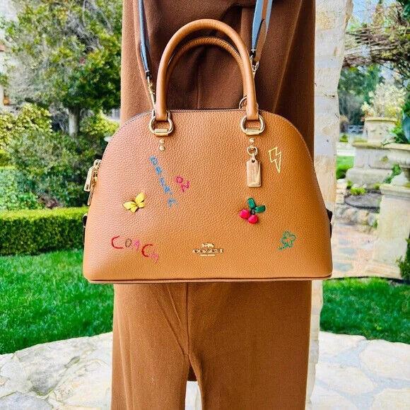 Coach Katy Satchel with Diary Embroidery Gold / Penny Multi/ Wallet Option  - Coach bag - 060504756803 | Fash Brands