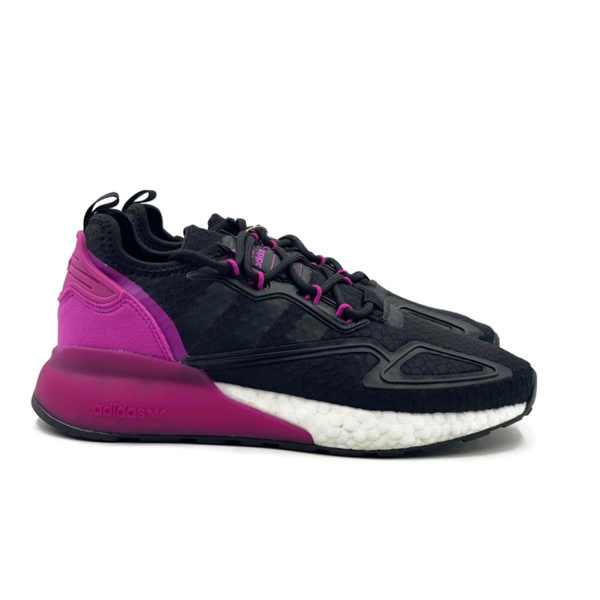 Adidas ZX 2K Boost Women Casual Running Shoe Black Pink Athletic Trainer Sneaker