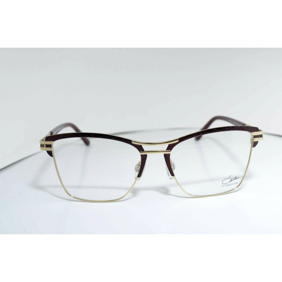 Cazal eyeglasses  - Gold/BURGUNDY Frame 0