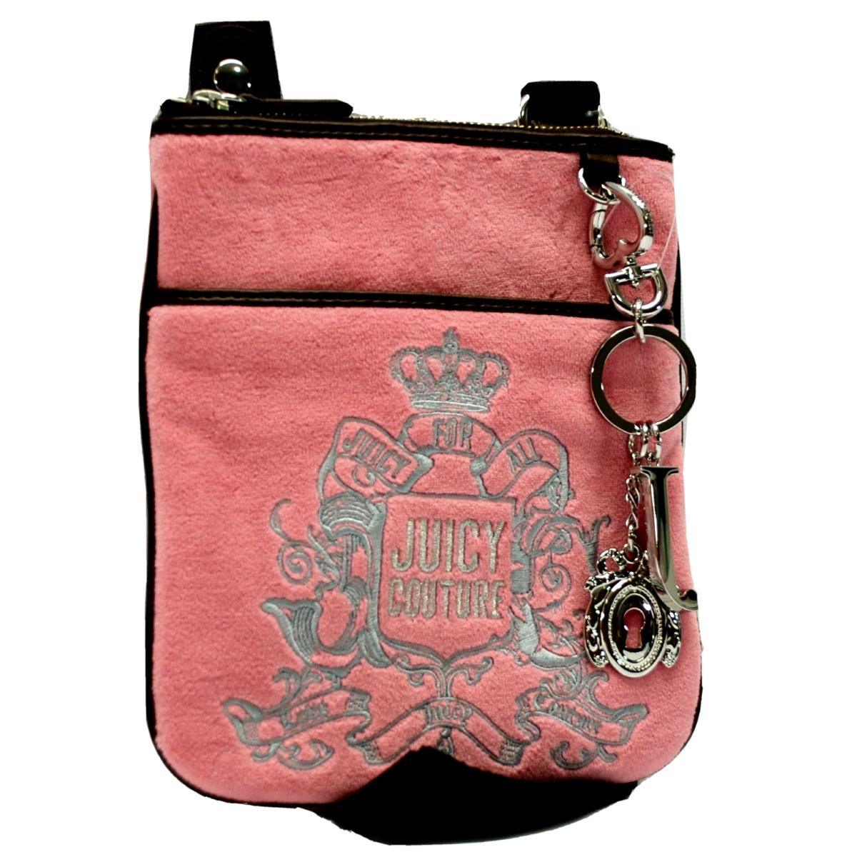 Stylish Pink Juicy Couture Wisteria Baguette Across Body Bag