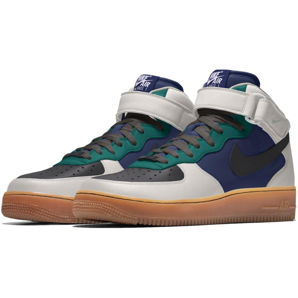 Nike ID By You Men`s Air Force 1 Mid Sneakers Shoes Multi-color AQ3776-994