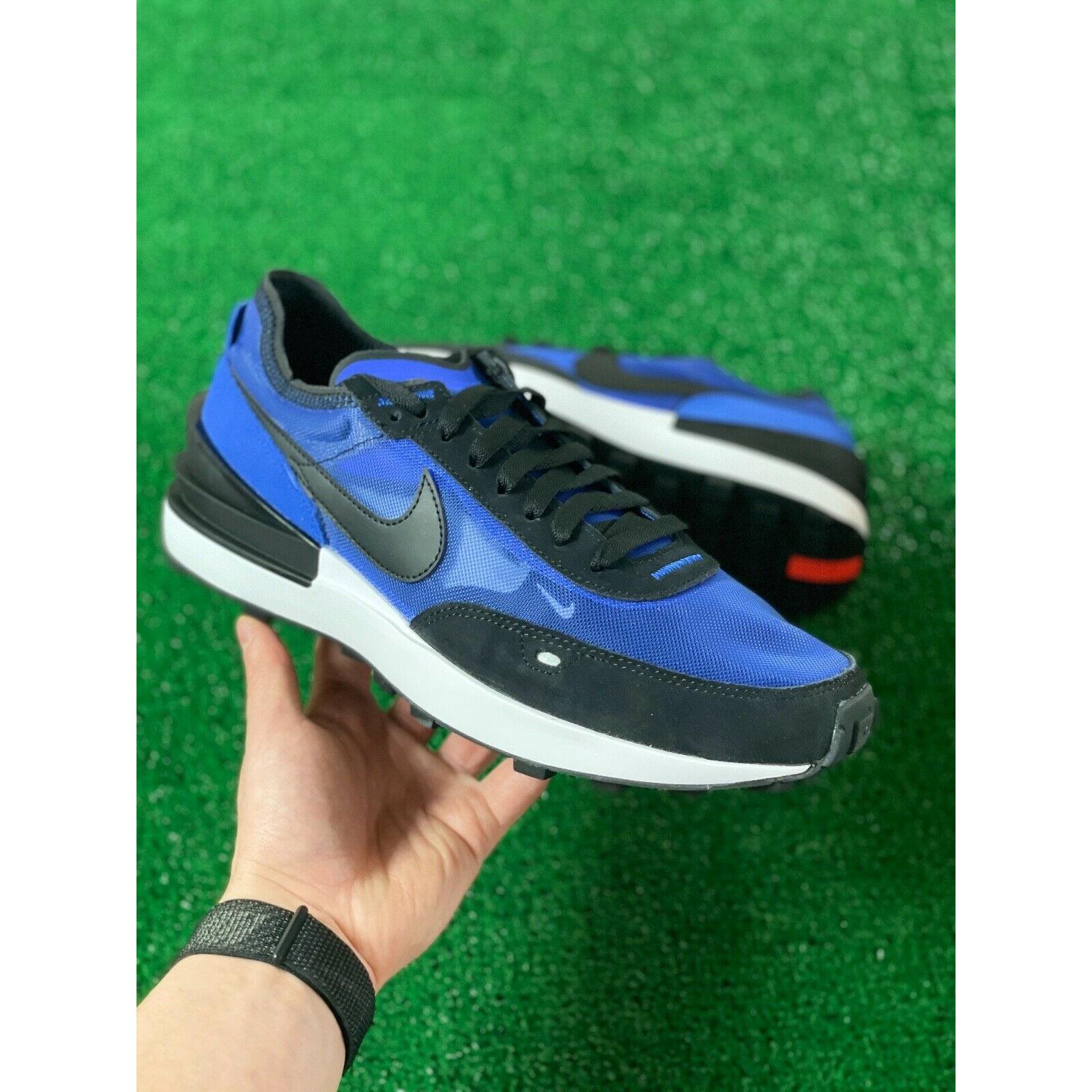 nike waffle one blue black