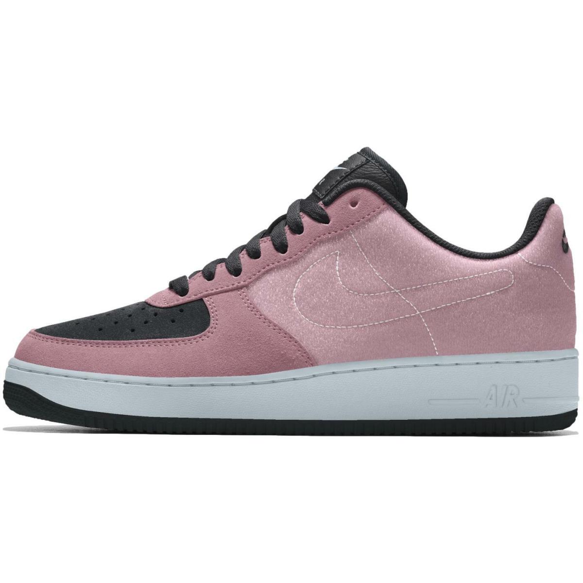 light pink and black air force ones