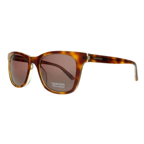 Calvin Klein CK20501S 241 Tortoise/crystal Yellow Square Sunglasses