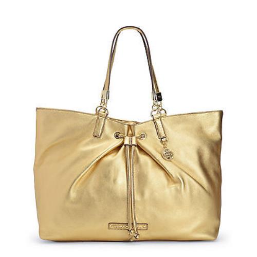 Juicy Couture Handbags - Robertson Drawstring Leather Tote Bag Gold-nwt-rp:
