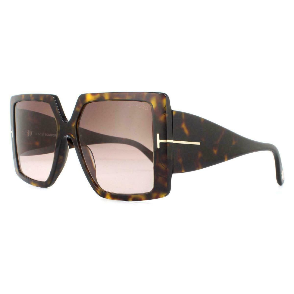 Tom Ford FT 0790 52F Quinn Sunglasses Dark Havana/brown Gradient Lens 57mm