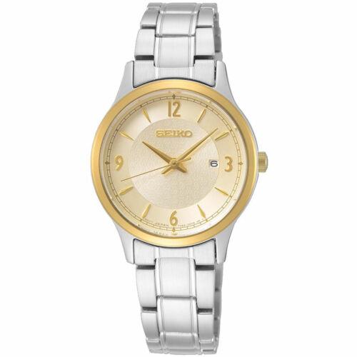Seiko Women`s Watch Essentials Champagne Dial Stainless Steel Bracelet SXDH04P1 - Champagne Dial, Silver Band