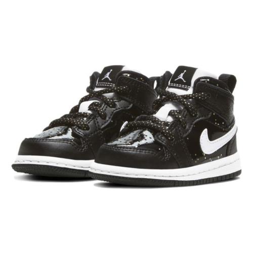 Nike Air Jordan 1 Mid SE TD `black Glitter` Shoes Sneakers AV5172-001
