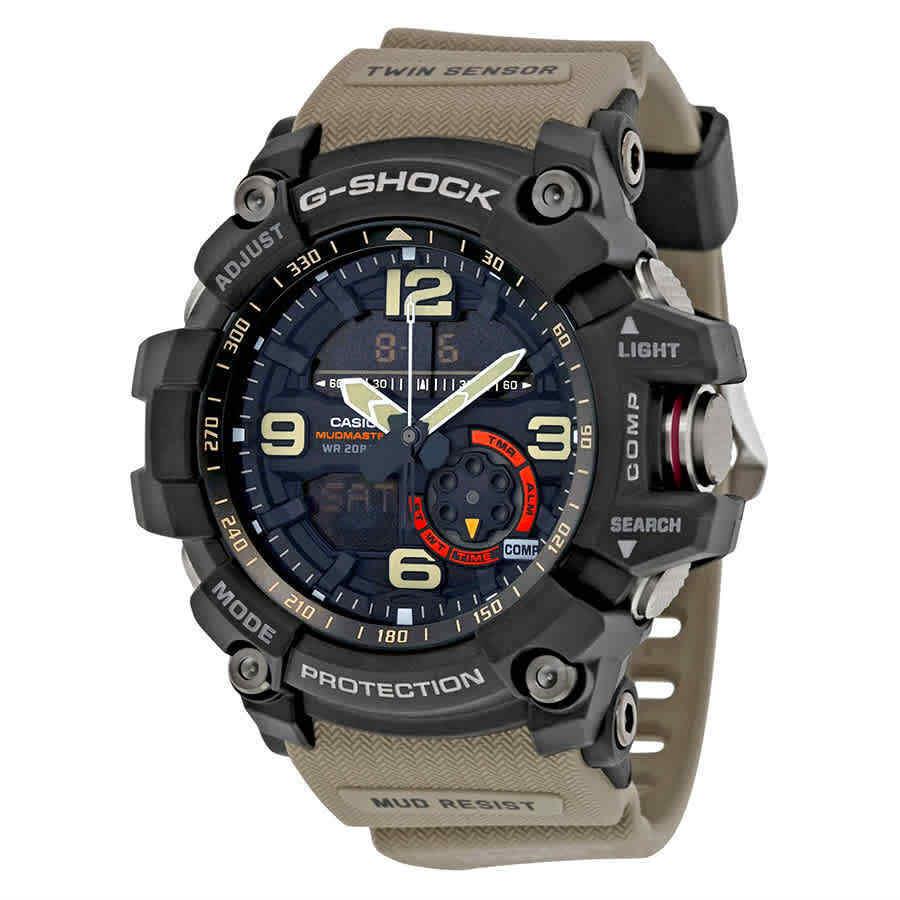 Casio G-shock Black Dial Tan Resin Strap Men`s Watch GG1000-1A5