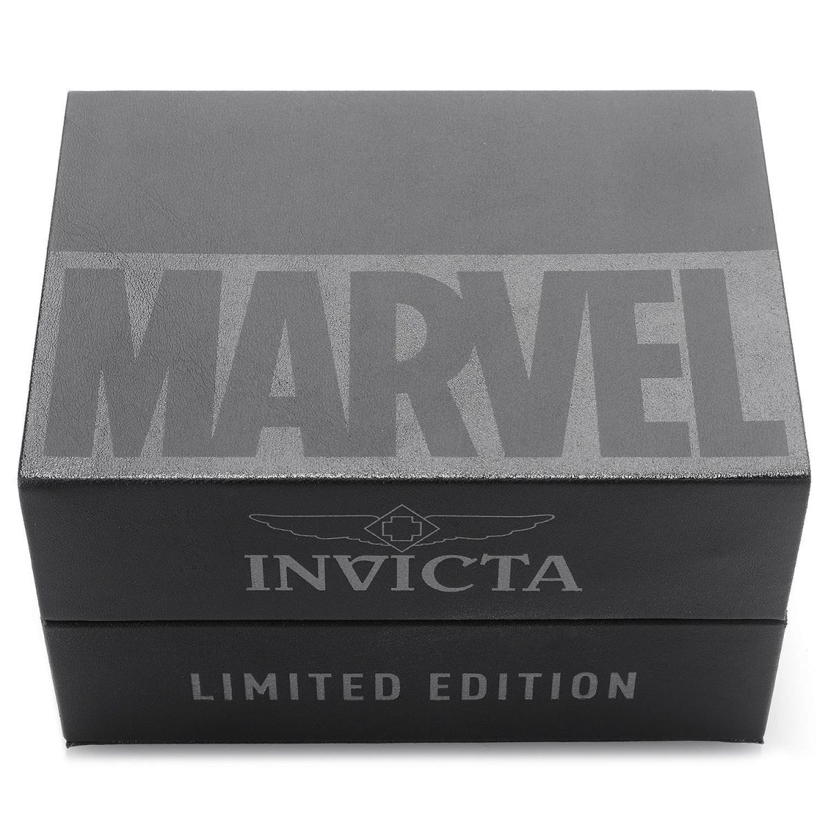 Invicta Marvel Ironman Men`s 48mm Gold Limited Edition Chronograph Watch 35091 - Dial: Blue, Gold, Multicolor, Red, Band: Gold, Yellow, Bezel: Gold, Red