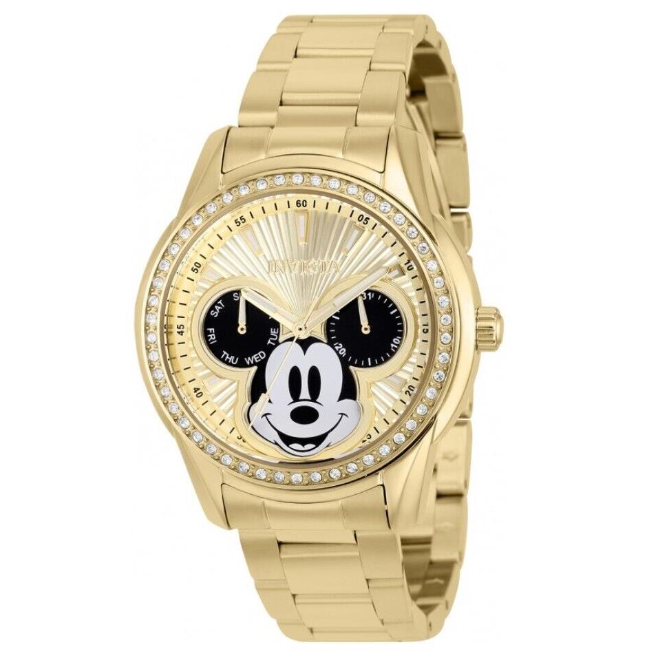 Invicta Disney Women`s 38mm Mickey Mouse Limited Edition Crystals Watch 37826