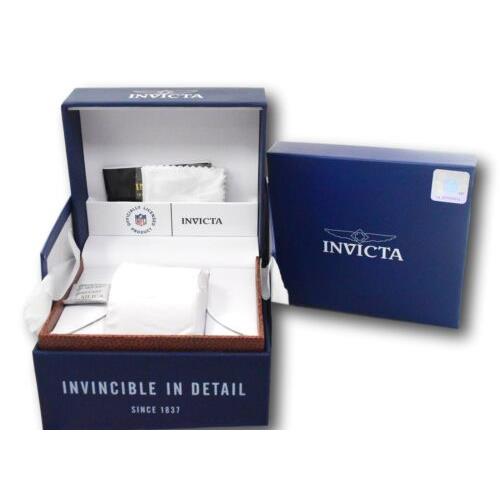 Invicta watch Grand Octane - Gray Dial, Silver Band, Blue Bezel