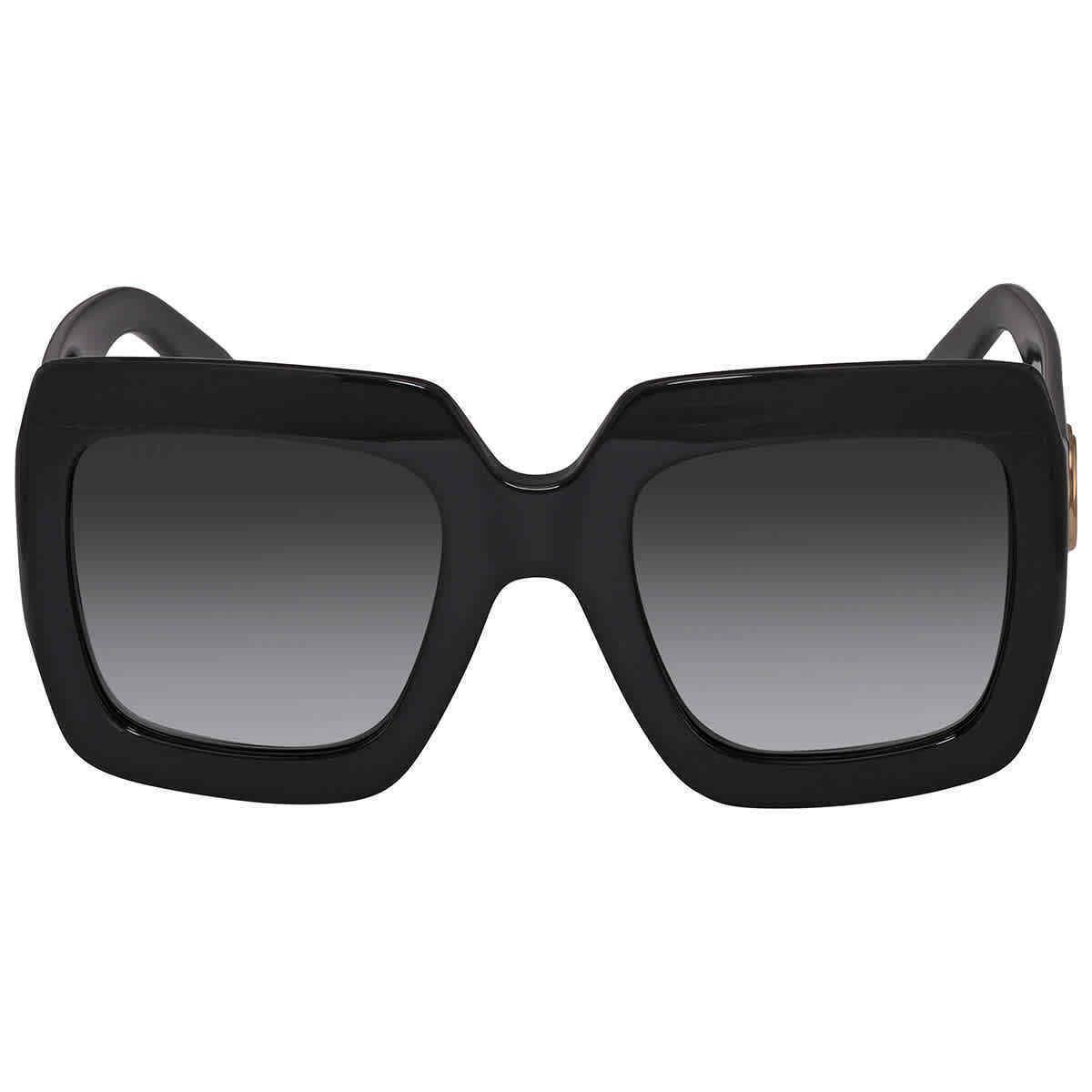 Gucci Grey Gradient Square Ladies Sunglasses GG0053SN 001 54 GG0053SN 001 54 - Frame: Black, Lens: Gray