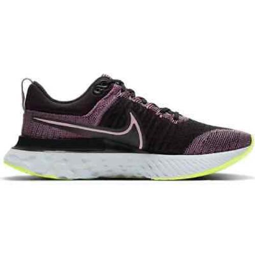 Nike Women`s React Infinity Run FK 2 Running Shoes Black/purple 7 B M US