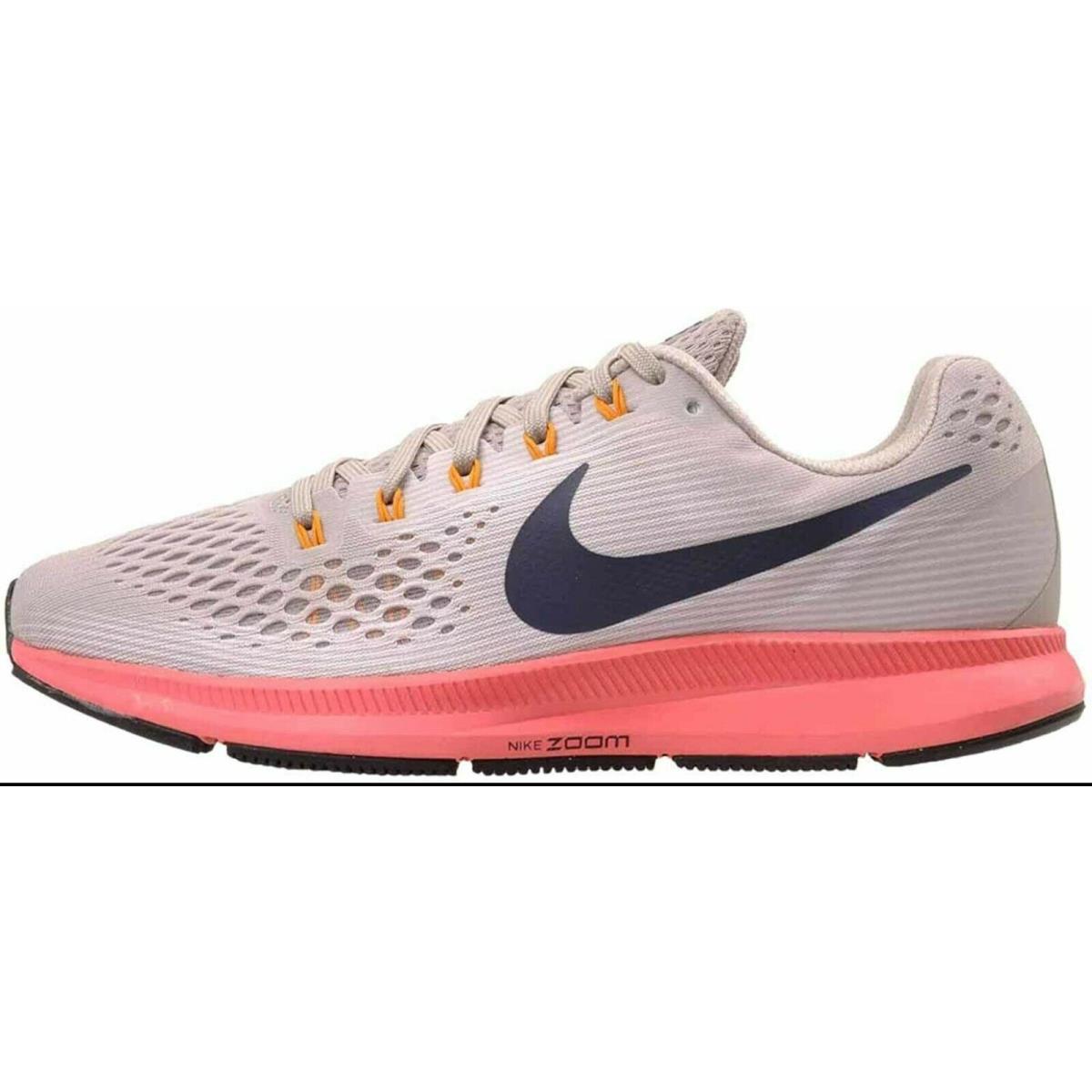 Size 10.5 Nike Mens Air Zoompegasus 34Gray Pink Running Sneakers Shoes880555 200 - Pink