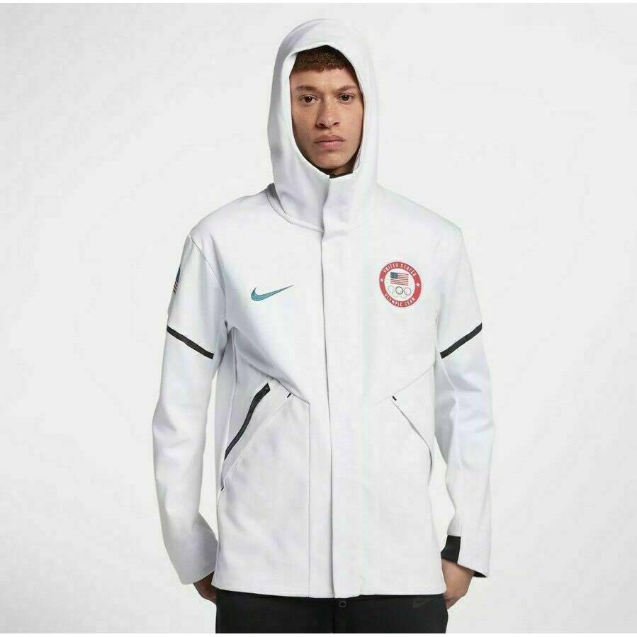 nike white olympic jacket