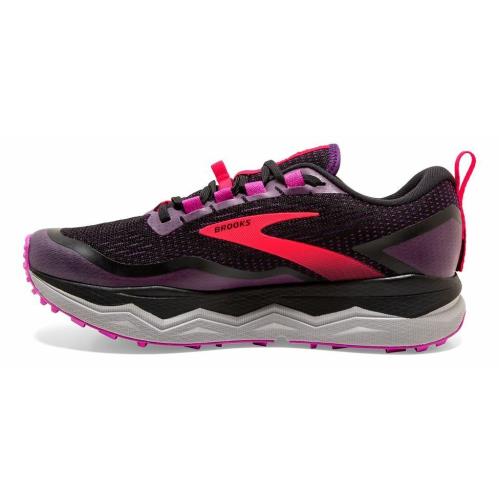 Women`s Brooks Caldera 5 Black Fuchsia Purple Running Trail Shoes Sizes 6-11
