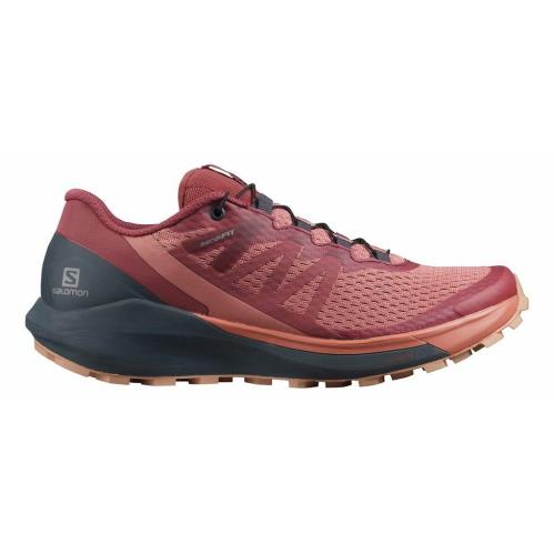 Women`s Salomon Sense Ride 4 Brick Red Ink Running Trail Shoes Sizes 6-11 - Red