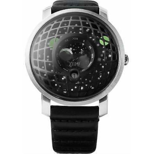 Xeric Trappist-1 American Moonphase Silver Black Watch