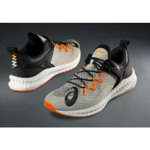 Asics Microflux Grey Orange Men`s Running Shoes Jogging Sport Shoes 1021A233-020