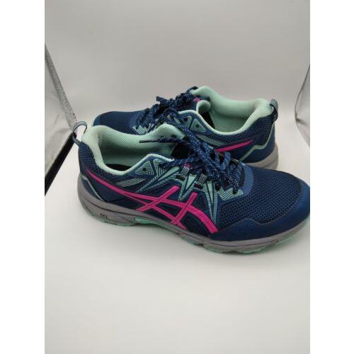 Asics Women`s Gel-venture 8 Running Shoes 10 Mako Blue/pink Glo