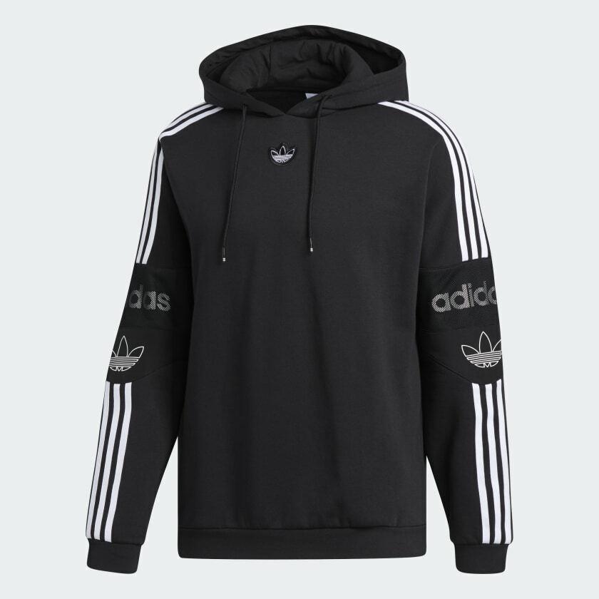 Adidas Men`s Originals Team Signature Trefoil Hoodie Black ED7115