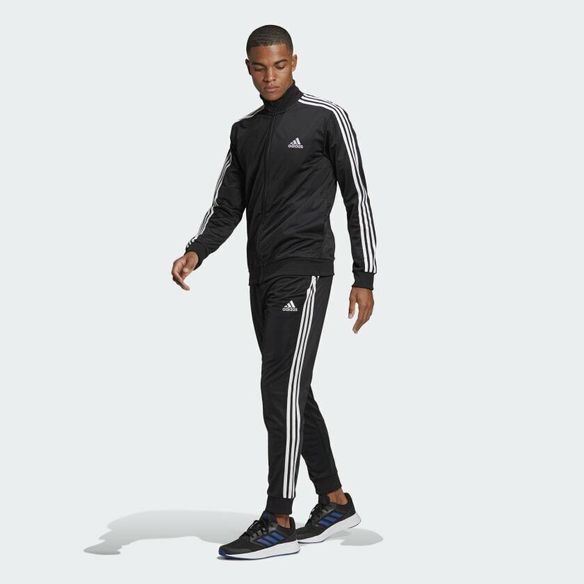 Adidas Men`s Primegreen Essentials 3-Stripes Track Suit Jacket Pant GK9651