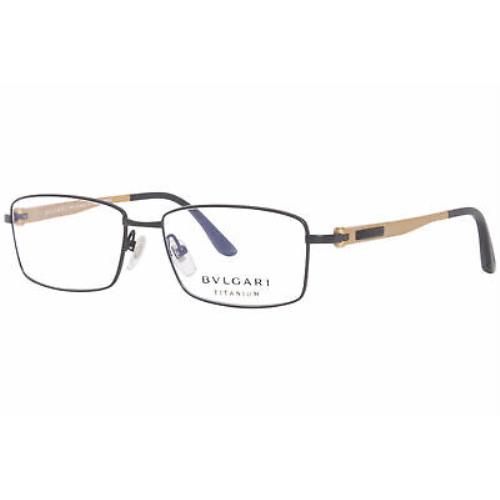 Bvlgari 1090TD 128 Eyeglasses Frame Men`s Black/gold Full Rim Rectangular 55mm