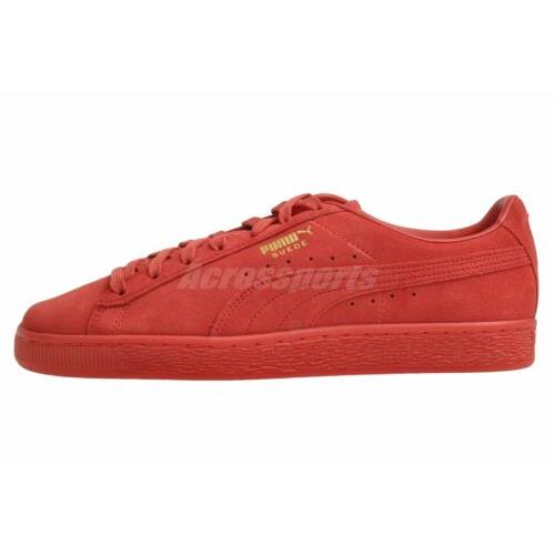 Puma Suede Mono Xxi Mens Lifestyle Casual Shoes High Risk Red 381176-07