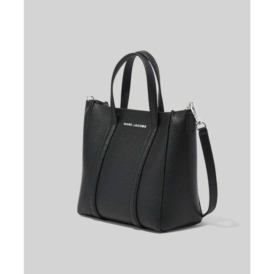 Marc Jacobs The Mini Shopper Leather Unlined Tote Black Bag