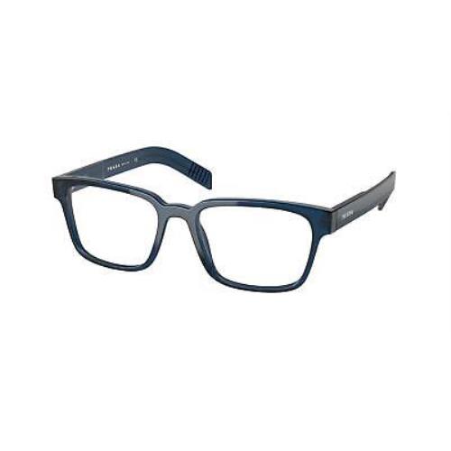 Prada 15WVF Eyeglasses 08Q1O1 Blue | 679420475059 - Prada eyeglasses ...