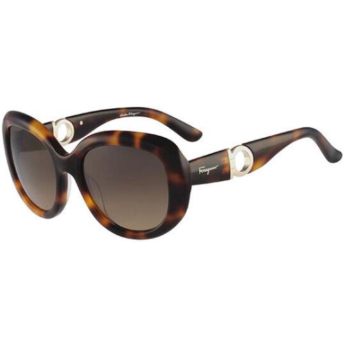 Salvatore Ferragamo Women`s Oversize Oval Sunglasses - SF727S - Made In Italy Tortoise/Brown (214)