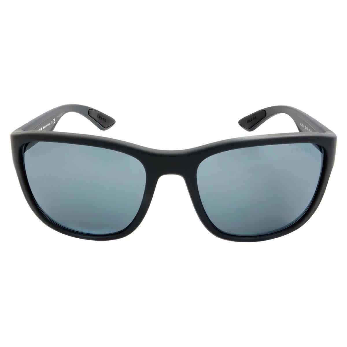 Prada Linea Rossa Grey Mirror Square Men`s Sunglasses PS 01US UFK5L0 59