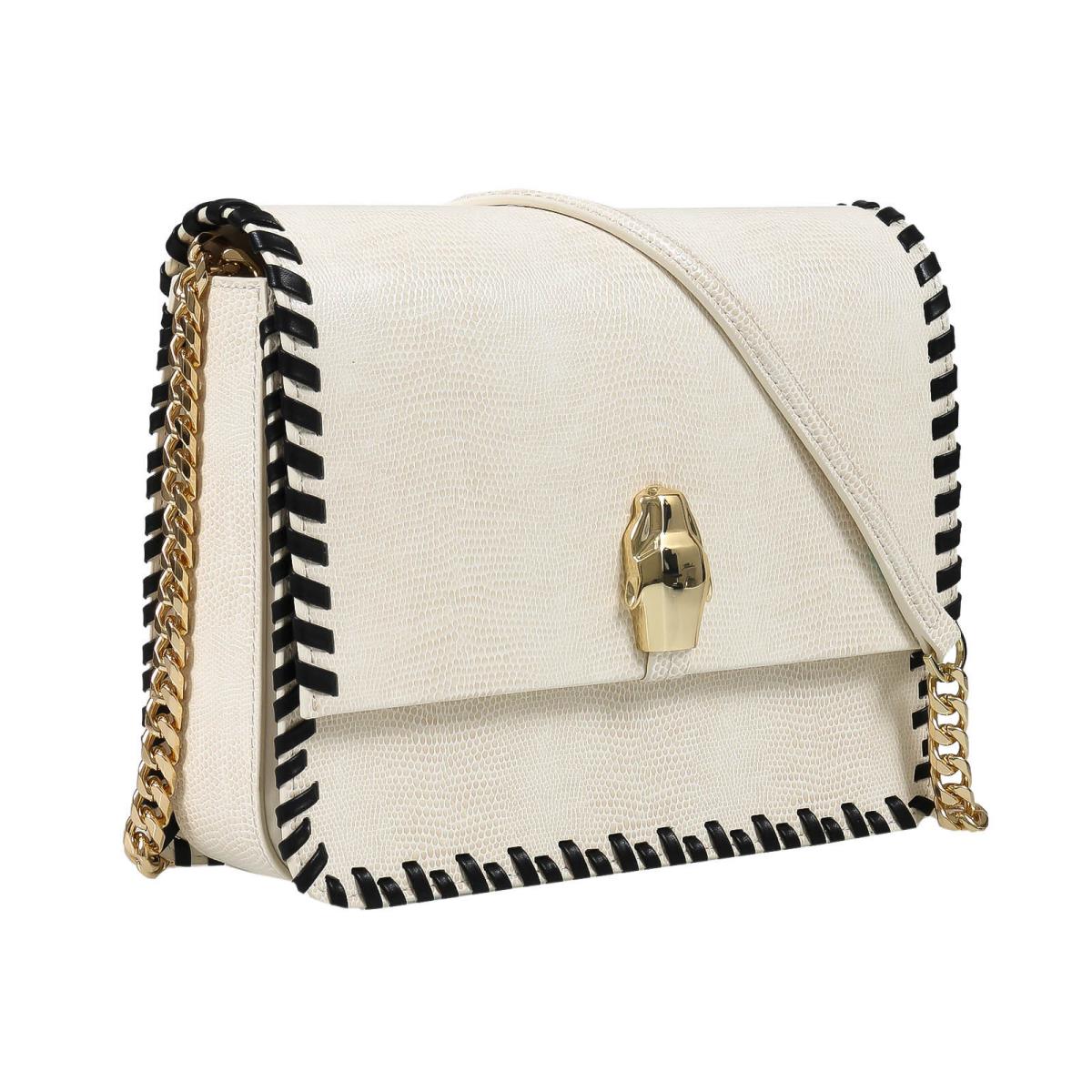 Cavalli Class Gwlpcl B20 Milano Rmx 00 White/black Large Shoulder Bag