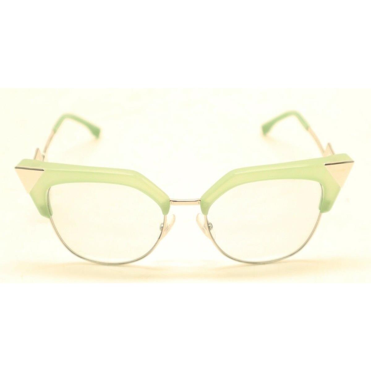 Fendi FF 0149/S 1ED/QZ Silver Light Green Cat Eye 54mm Sunglasses 1395