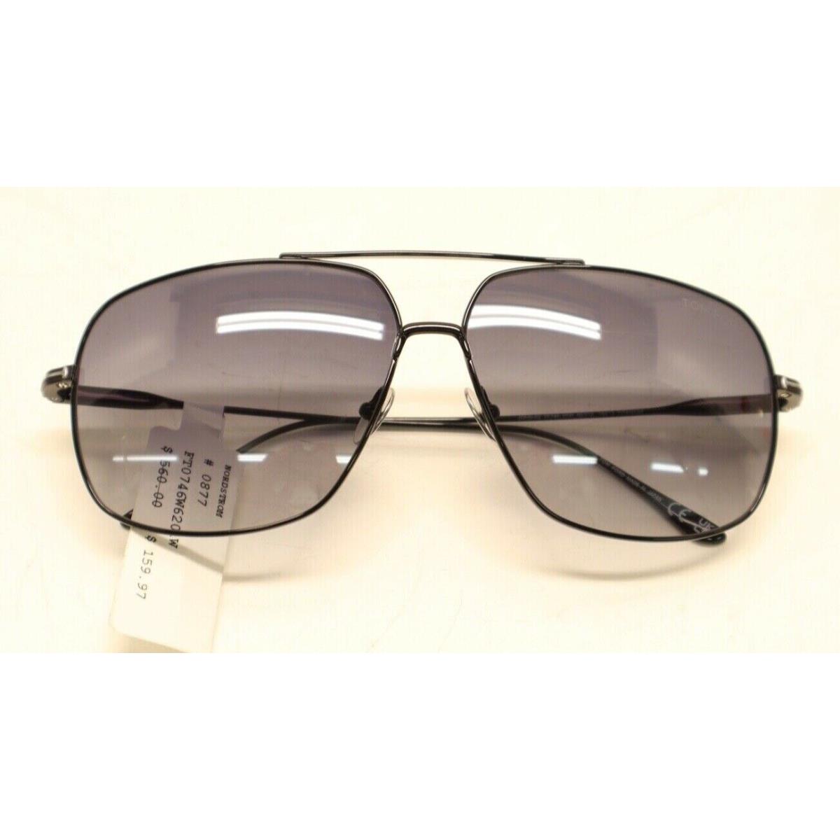 Tom Ford John-02 TF746 FT0746 01W Shiny Black Titanium Gradient Sunglasses  1341 - Tom Ford sunglasses - 086005717587 | Fash Brands