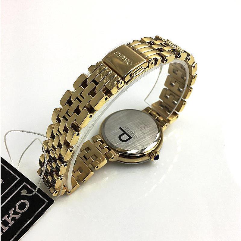 Women`s Seiko Gold Tone Steel Elegant Dressy Watch SRZ512 SRZ512P1 - Gold
