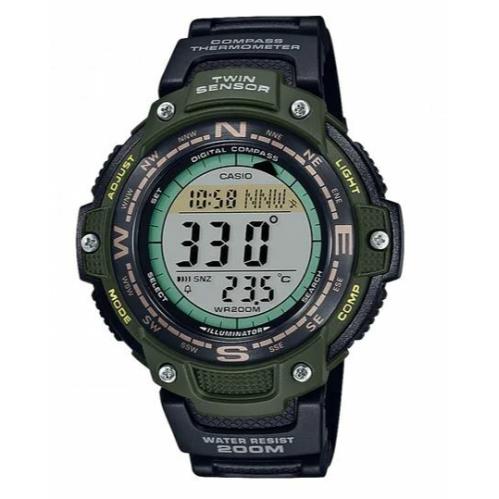 Casio Twin Sensor Men`s Quartz Digital Compass 47mm Watch SGW100-3AV