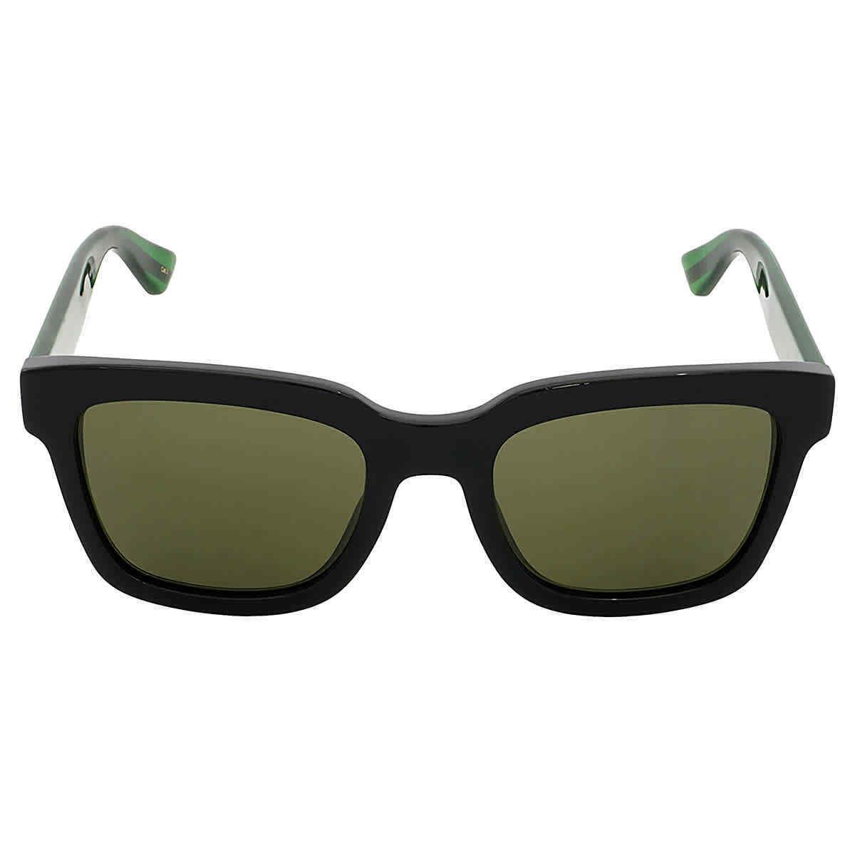 Gucci Green Square Men`s Sunglasses GG0001SN 002 52 GG0001SN 002 52